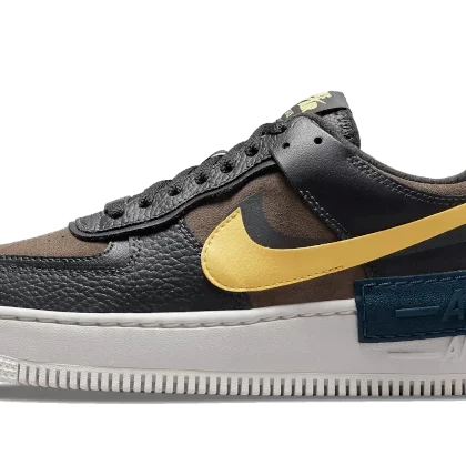Air Force 1 Shadow Black Brown Yellow